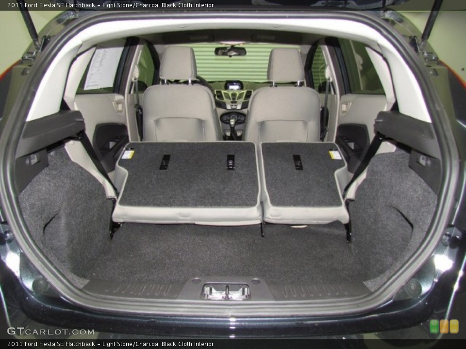 Light Stone/Charcoal Black Cloth Interior Trunk for the 2011 Ford Fiesta SE Hatchback #78392156