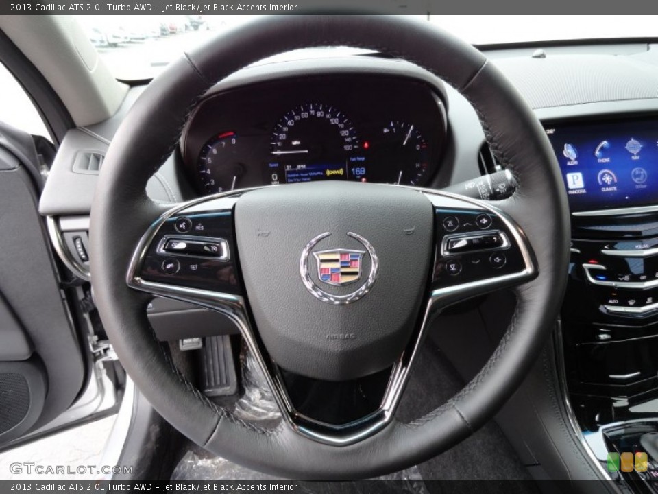 Jet Black/Jet Black Accents Interior Steering Wheel for the 2013 Cadillac ATS 2.0L Turbo AWD #78392204