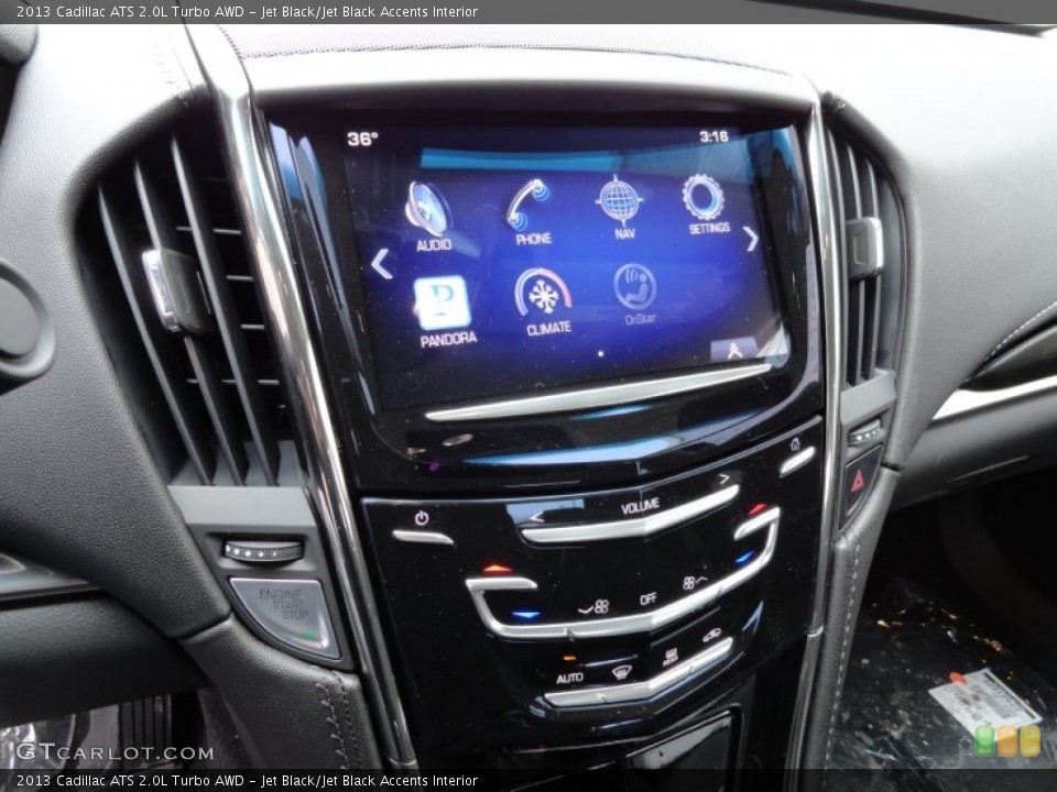 Jet Black/Jet Black Accents Interior Controls for the 2013 Cadillac ATS 2.0L Turbo AWD #78392259