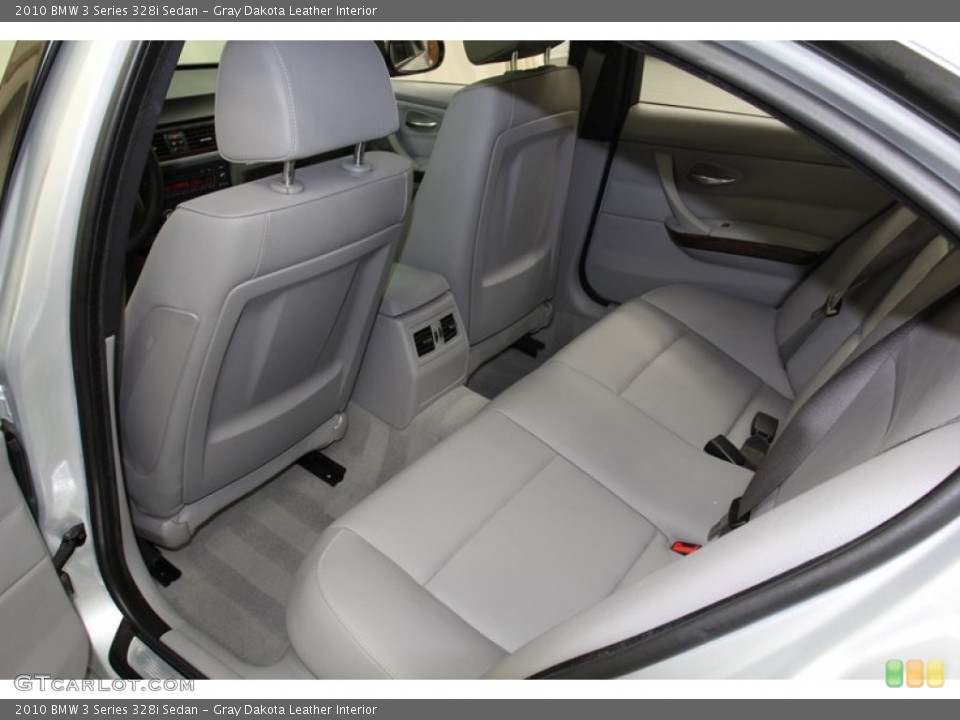 Gray Dakota Leather Interior Rear Seat for the 2010 BMW 3 Series 328i Sedan #78392285