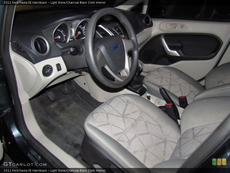 Light Stone/Charcoal Black Cloth 2011 Ford Fiesta Interiors