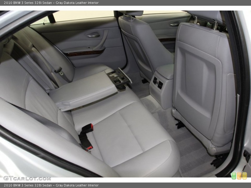 Gray Dakota Leather Interior Rear Seat for the 2010 BMW 3 Series 328i Sedan #78392429