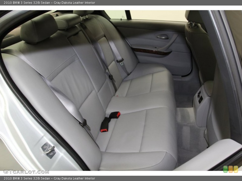 Gray Dakota Leather Interior Rear Seat for the 2010 BMW 3 Series 328i Sedan #78392444