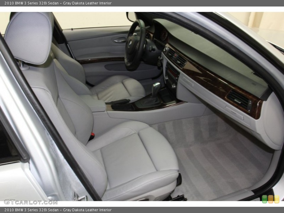 Gray Dakota Leather Interior Front Seat for the 2010 BMW 3 Series 328i Sedan #78392471