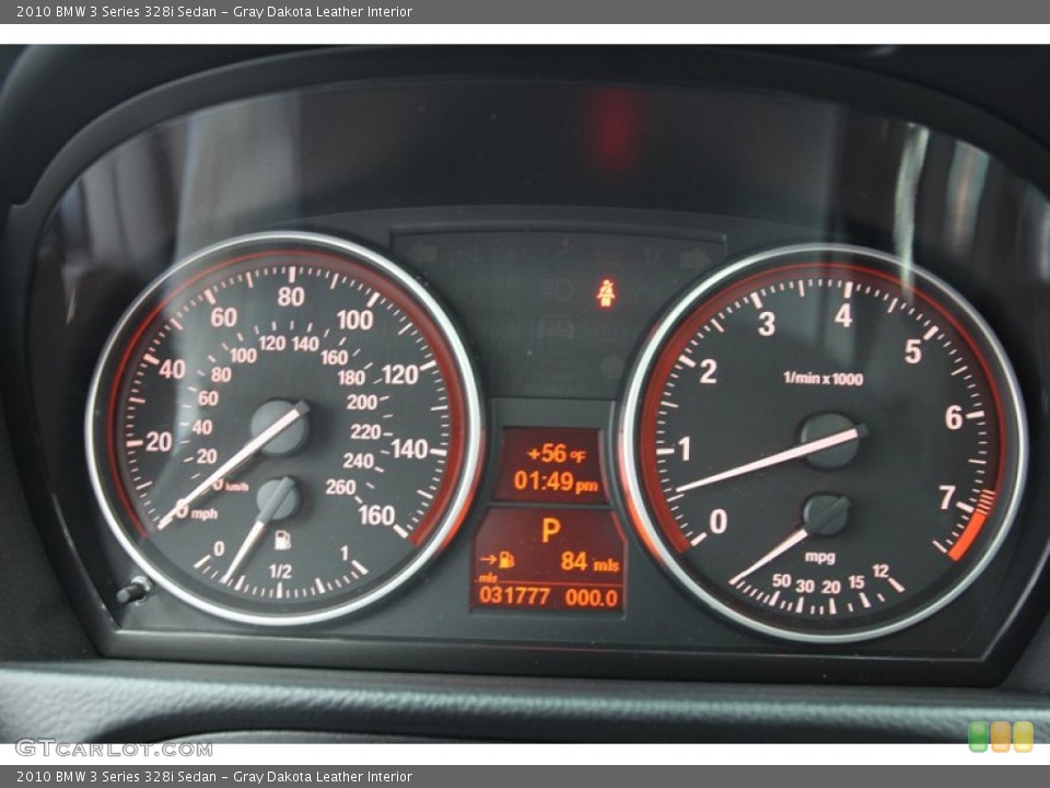 Gray Dakota Leather Interior Gauges for the 2010 BMW 3 Series 328i Sedan #78392594
