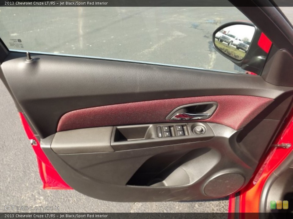 Jet Black/Sport Red Interior Door Panel for the 2013 Chevrolet Cruze LT/RS #78398270