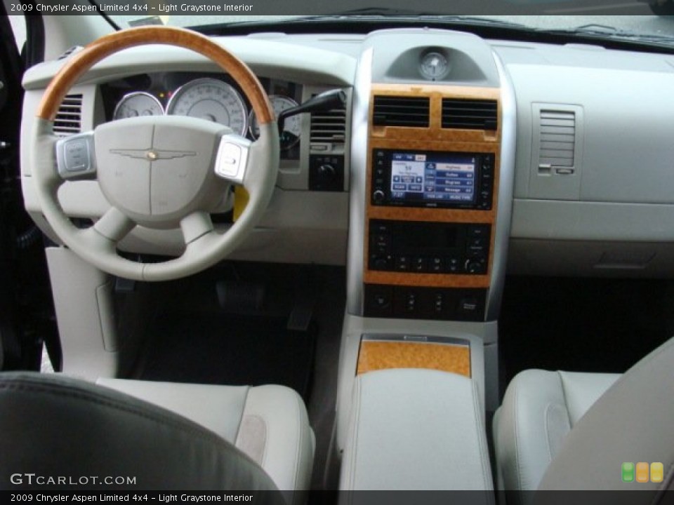 Light Graystone Interior Dashboard for the 2009 Chrysler Aspen Limited 4x4 #78400351