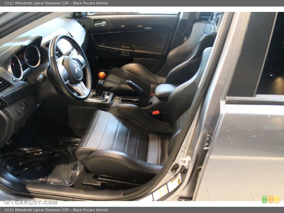 Black Recaro Interior Photo for the 2012 Mitsubishi Lancer Evolution GSR #78401037