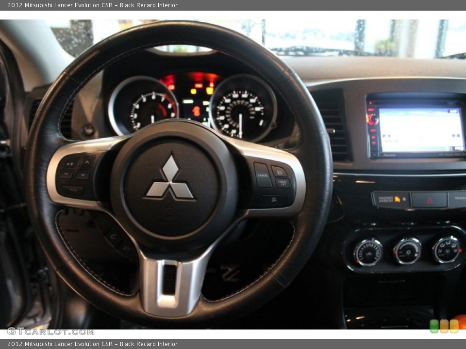 Black Recaro Interior Steering Wheel for the 2012 Mitsubishi Lancer Evolution GSR #78401087