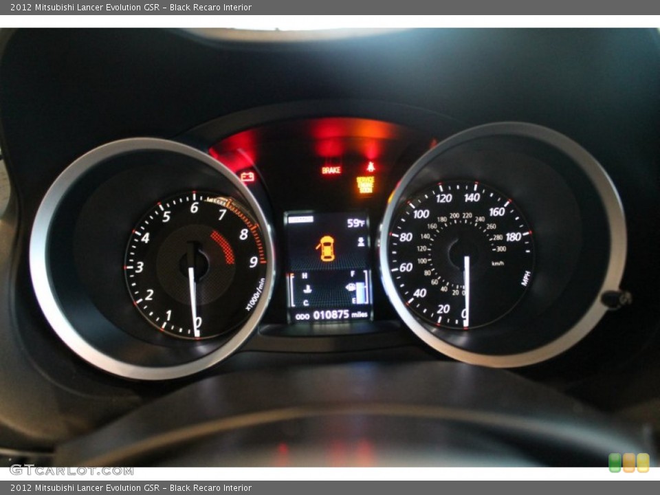 Black Recaro Interior Gauges for the 2012 Mitsubishi Lancer Evolution GSR #78401169