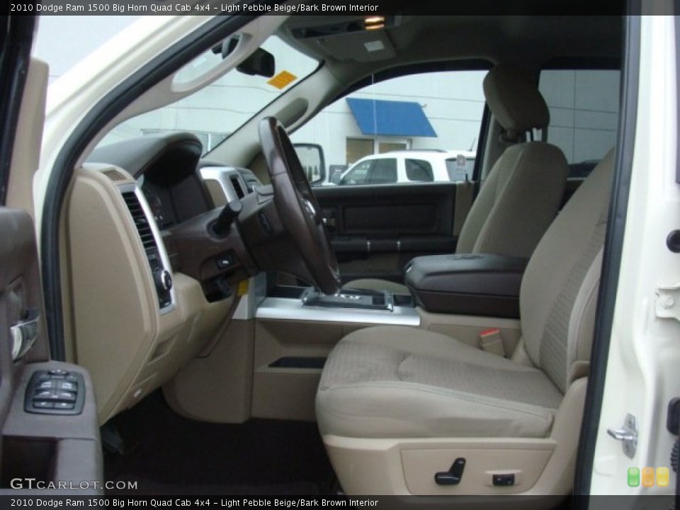 Light Pebble Beige/Bark Brown Interior Photo for the 2010 Dodge Ram 1500 Big Horn Quad Cab 4x4 #78401255