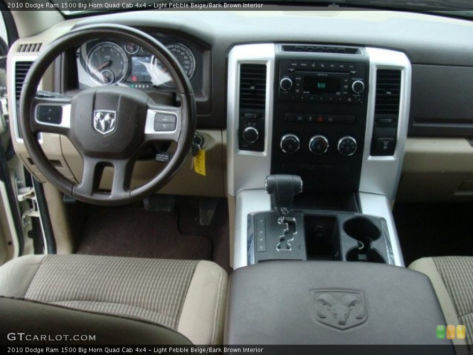 Light Pebble Beige/Bark Brown Interior Dashboard for the 2010 Dodge Ram 1500 Big Horn Quad Cab 4x4 #78401277