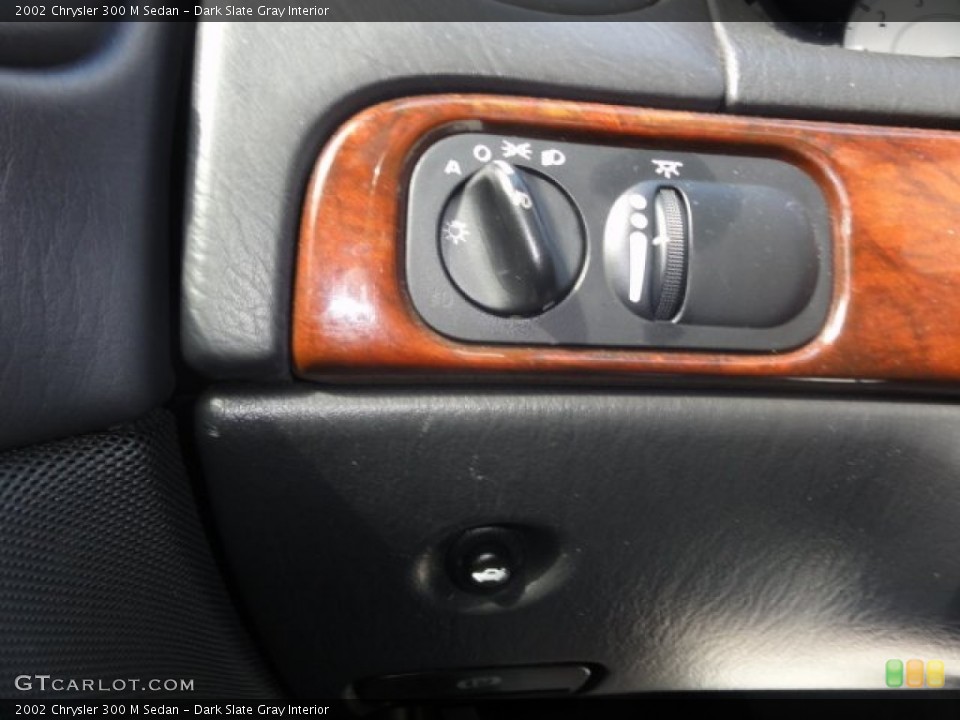 Dark Slate Gray Interior Controls for the 2002 Chrysler 300 M Sedan #78402101