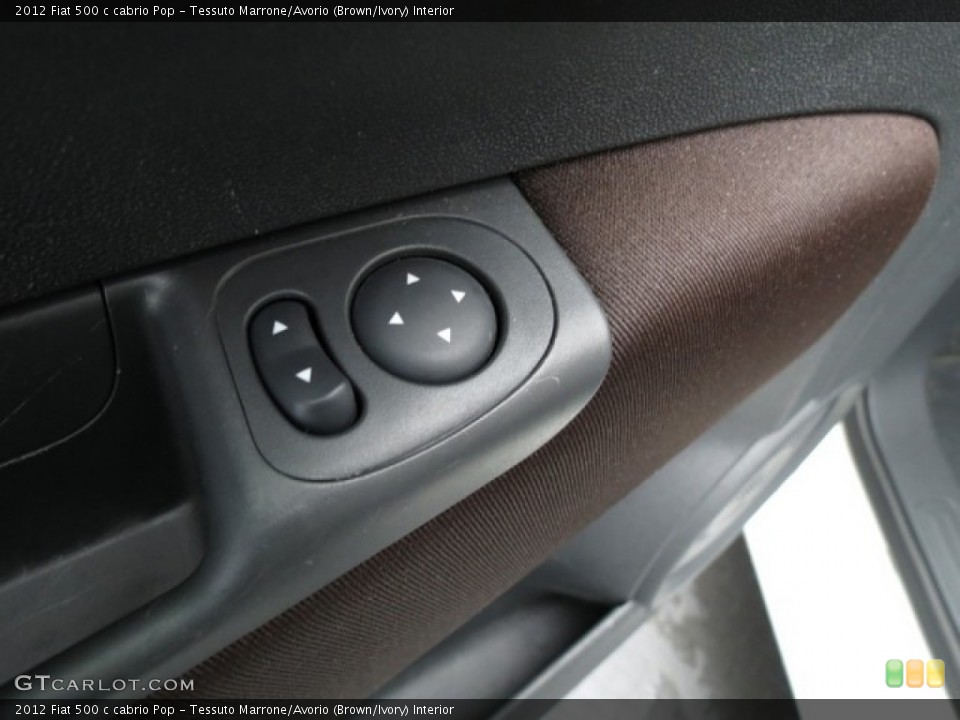 Tessuto Marrone/Avorio (Brown/Ivory) Interior Controls for the 2012 Fiat 500 c cabrio Pop #78402410