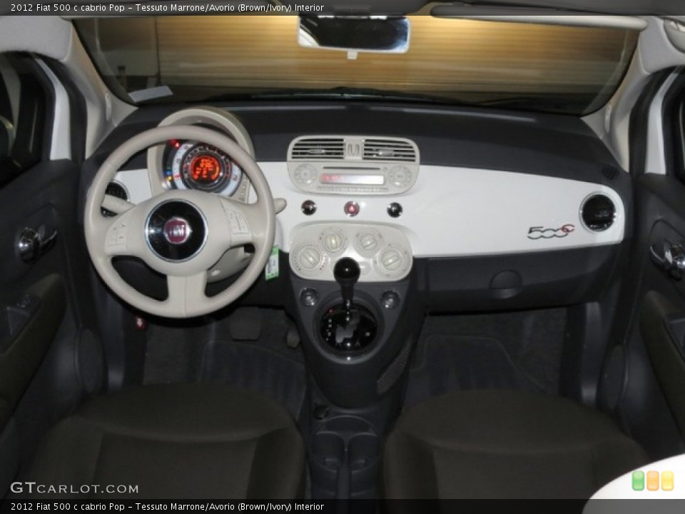 Tessuto Marrone/Avorio (Brown/Ivory) Interior Dashboard for the 2012 Fiat 500 c cabrio Pop #78402581