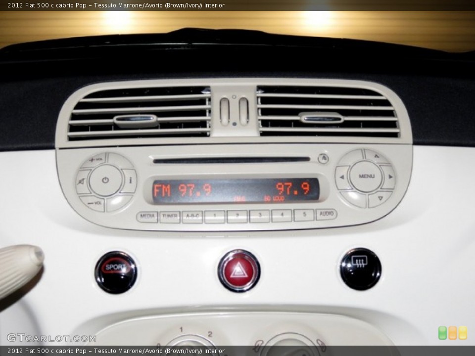 Tessuto Marrone/Avorio (Brown/Ivory) Interior Audio System for the 2012 Fiat 500 c cabrio Pop #78402683