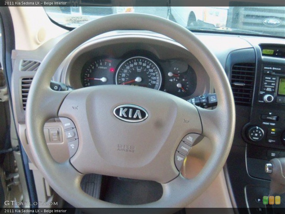Beige Interior Steering Wheel for the 2011 Kia Sedona LX #78403058