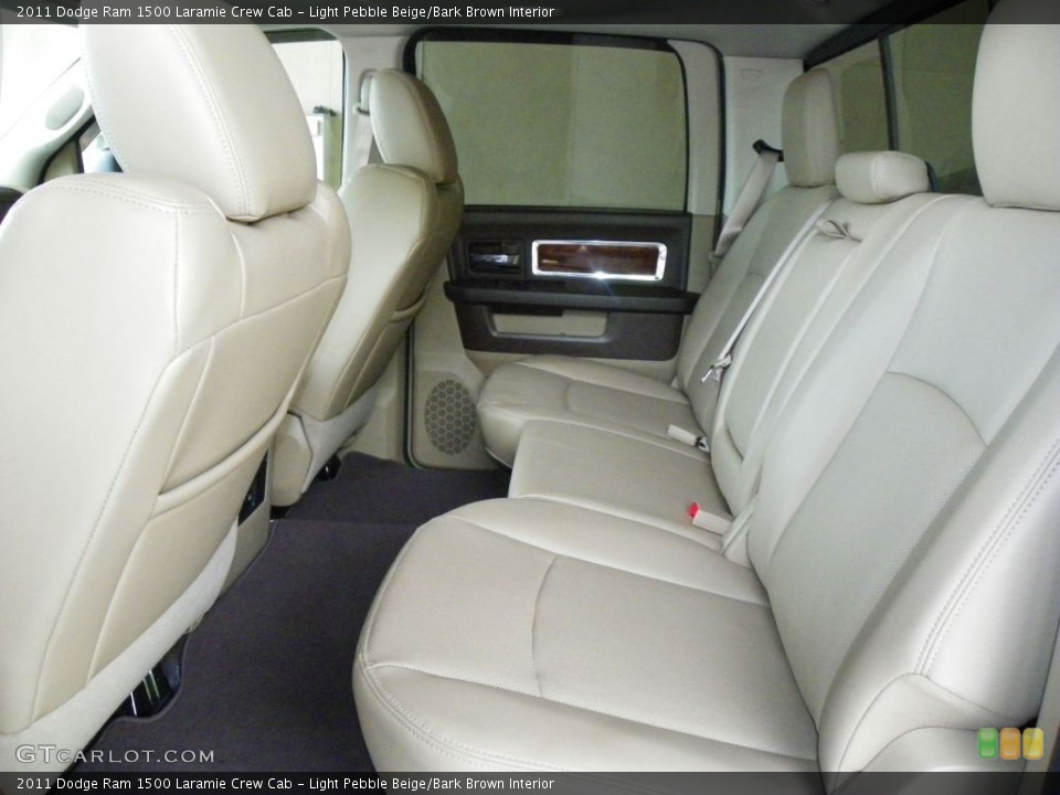 Light Pebble Beige/Bark Brown Interior Rear Seat for the 2011 Dodge Ram 1500 Laramie Crew Cab #78404621