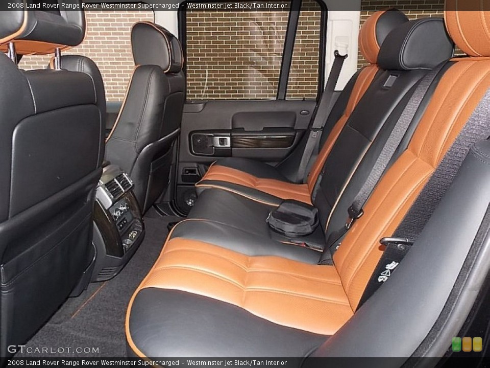 Westminster Jet Black/Tan Interior Rear Seat for the 2008 Land Rover Range Rover Westminster Supercharged #78405179
