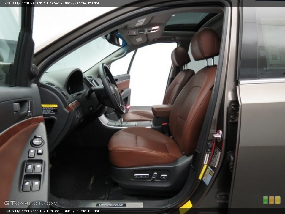 Black/Saddle Interior Photo for the 2008 Hyundai Veracruz Limited #78405496