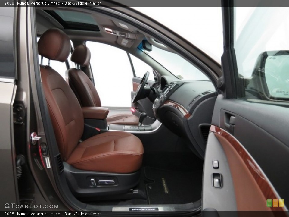 Black/Saddle Interior Front Seat for the 2008 Hyundai Veracruz Limited #78405545