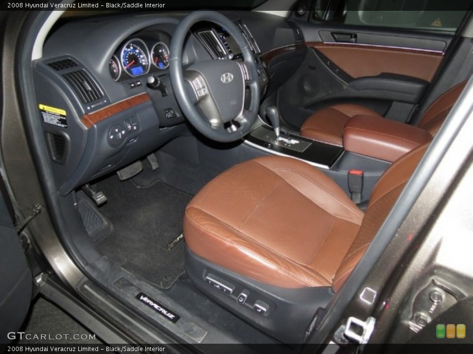 Black/Saddle 2008 Hyundai Veracruz Interiors