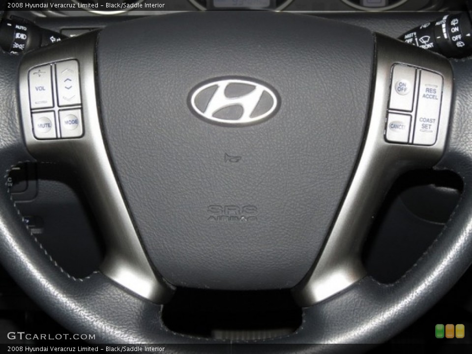 Black/Saddle Interior Steering Wheel for the 2008 Hyundai Veracruz Limited #78405848