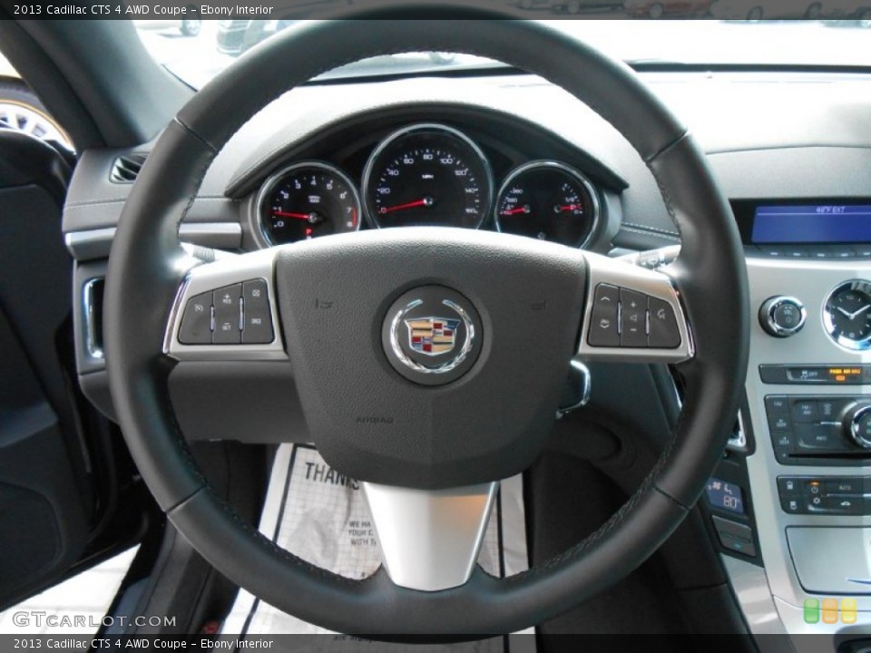 Ebony Interior Steering Wheel for the 2013 Cadillac CTS 4 AWD Coupe #78409196