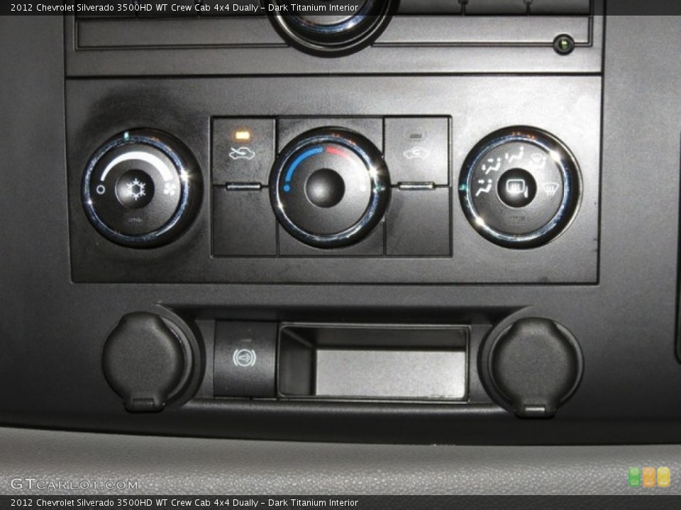 Dark Titanium Interior Controls for the 2012 Chevrolet Silverado 3500HD WT Crew Cab 4x4 Dually #78413247