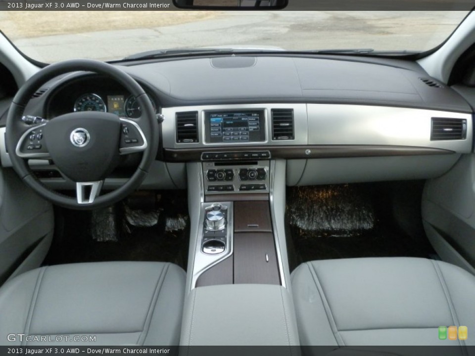 Dove/Warm Charcoal Interior Dashboard for the 2013 Jaguar XF 3.0 AWD #78413825
