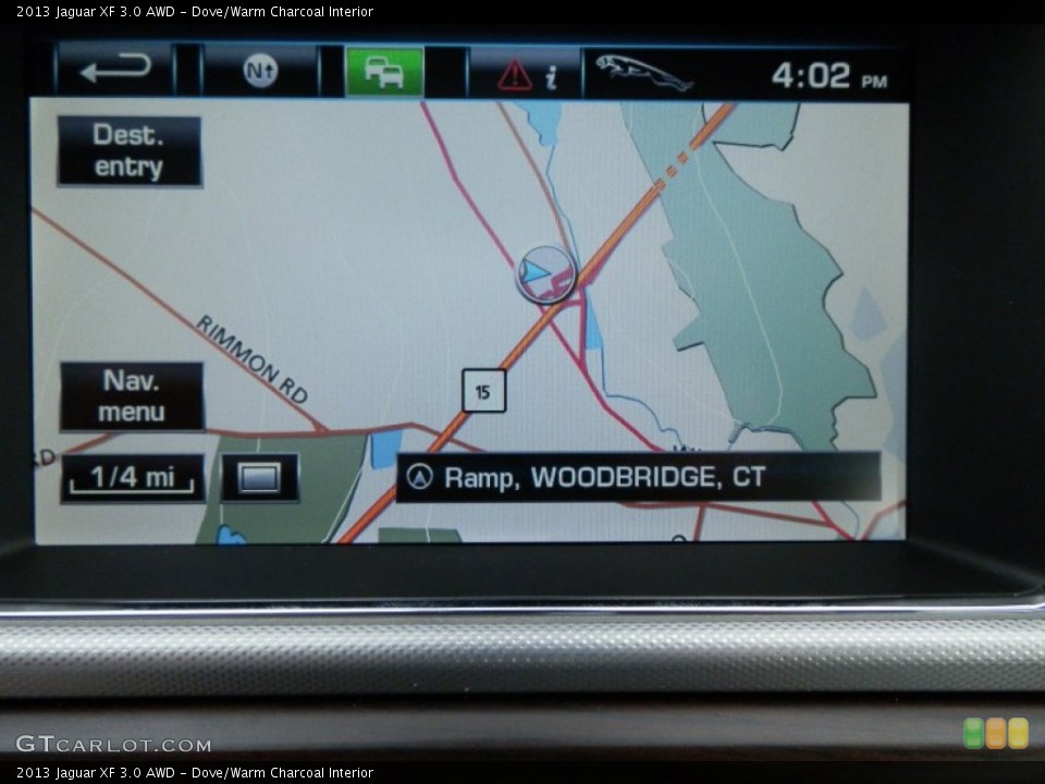 Dove/Warm Charcoal Interior Navigation for the 2013 Jaguar XF 3.0 AWD #78414005
