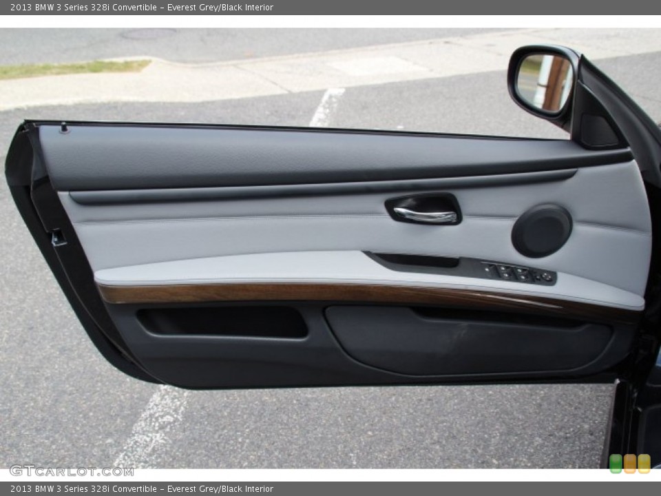 Everest Grey/Black Interior Door Panel for the 2013 BMW 3 Series 328i Convertible #78418039