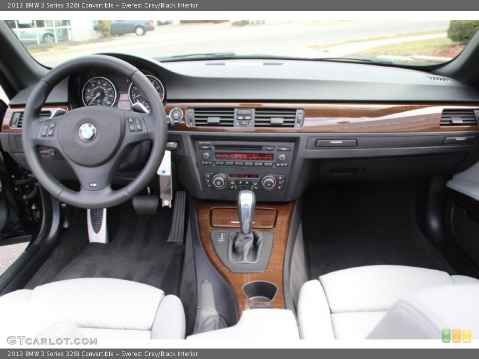 Everest Grey/Black Interior Dashboard for the 2013 BMW 3 Series 328i Convertible #78418133