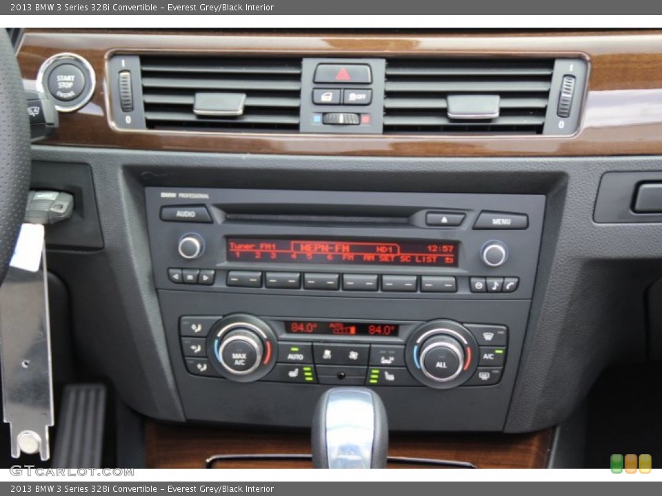 Everest Grey/Black Interior Controls for the 2013 BMW 3 Series 328i Convertible #78418148