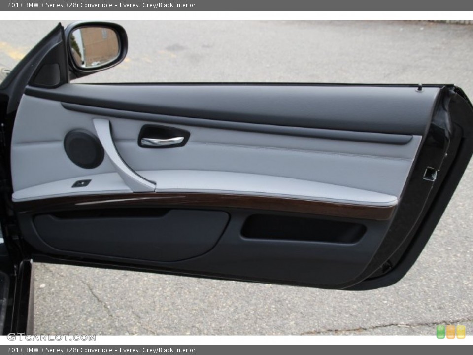 Everest Grey/Black Interior Door Panel for the 2013 BMW 3 Series 328i Convertible #78418349