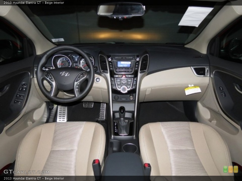 Beige Interior Dashboard for the 2013 Hyundai Elantra GT #78418882