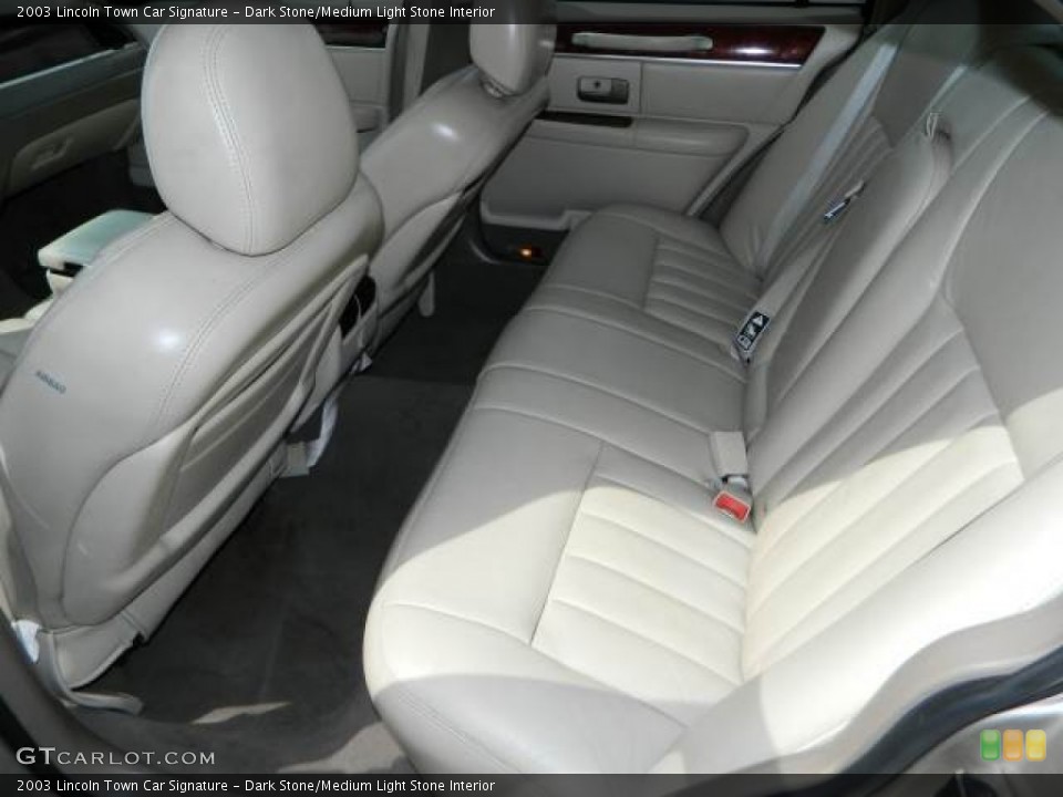 Dark Stone/Medium Light Stone Interior Rear Seat for the 2003 Lincoln Town Car Signature #78419779