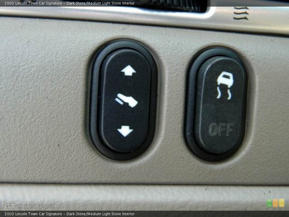 Dark Stone/Medium Light Stone Interior Controls for the 2003 Lincoln Town Car Signature #78419923