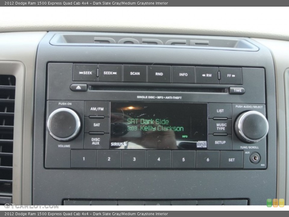 Dark Slate Gray/Medium Graystone Interior Audio System for the 2012 Dodge Ram 1500 Express Quad Cab 4x4 #78419999