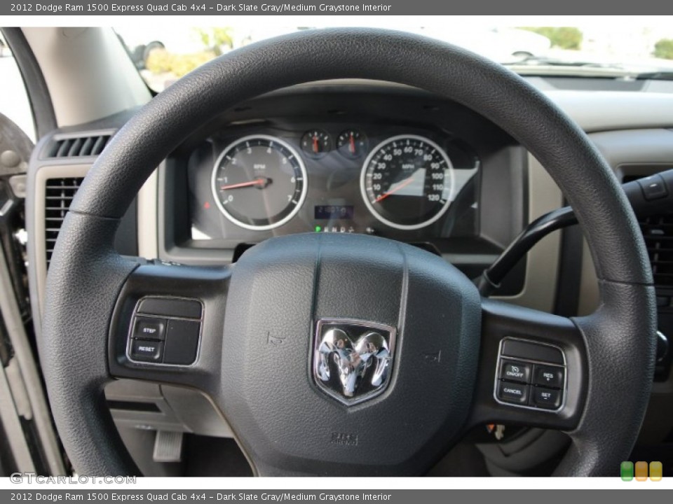 Dark Slate Gray/Medium Graystone Interior Steering Wheel for the 2012 Dodge Ram 1500 Express Quad Cab 4x4 #78420023