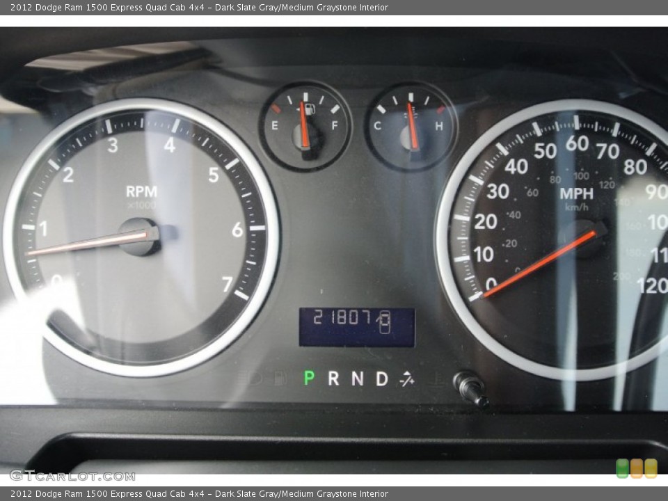 Dark Slate Gray/Medium Graystone Interior Gauges for the 2012 Dodge Ram 1500 Express Quad Cab 4x4 #78420047