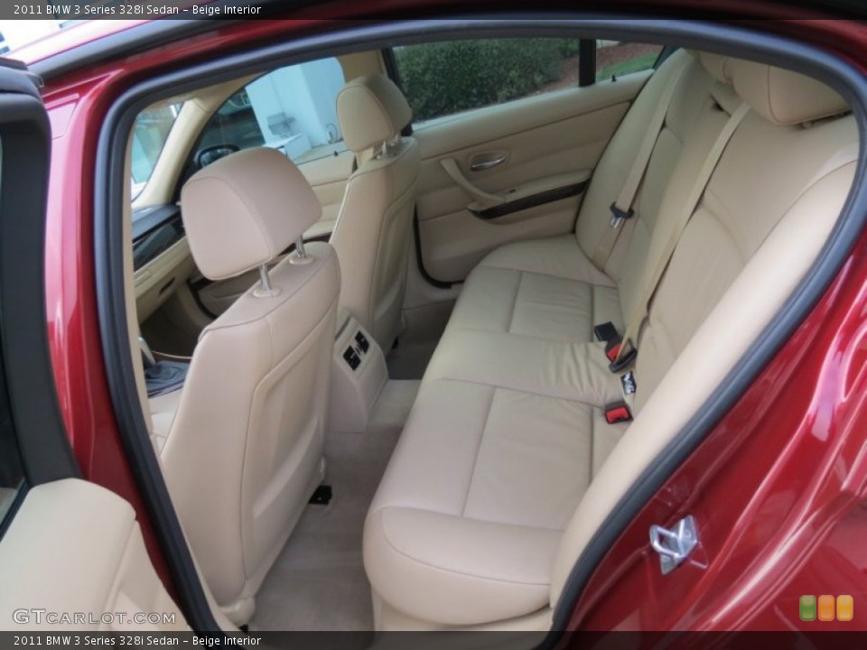 Beige Interior Rear Seat for the 2011 BMW 3 Series 328i Sedan #78425212