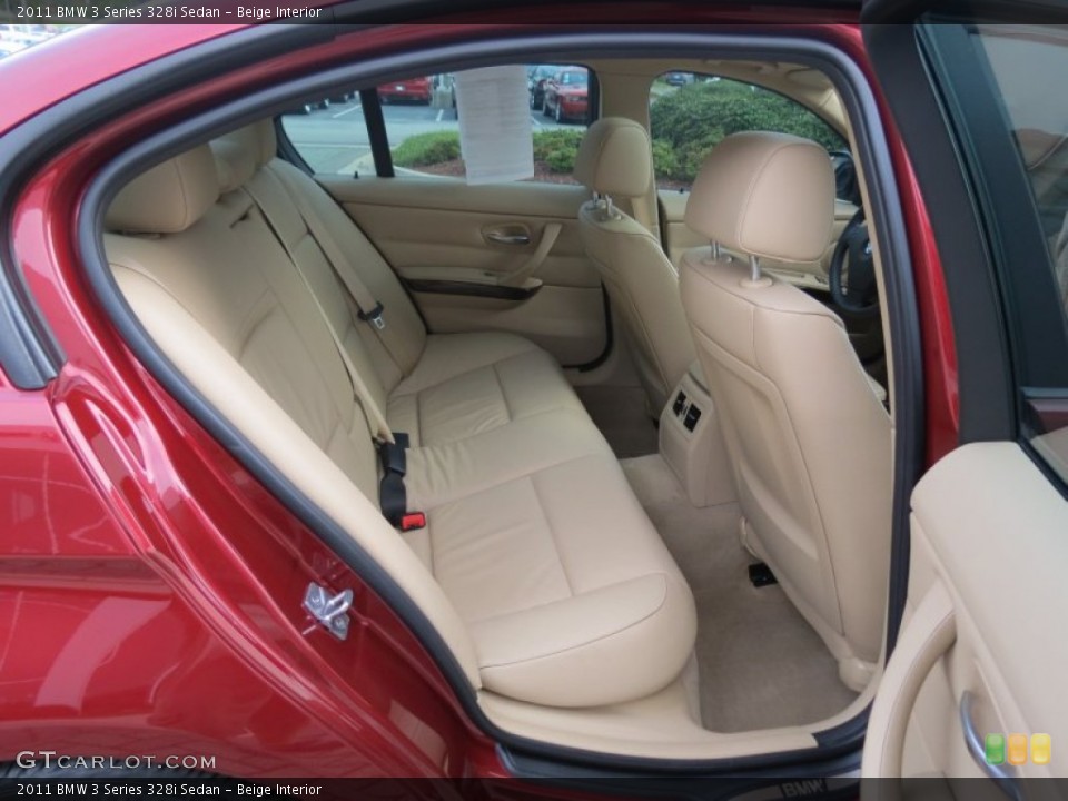 Beige Interior Rear Seat for the 2011 BMW 3 Series 328i Sedan #78425318