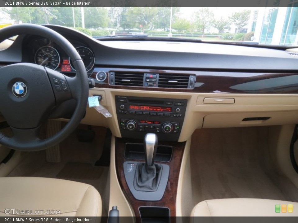 Beige Interior Dashboard for the 2011 BMW 3 Series 328i Sedan #78425453