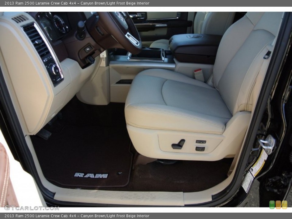 Canyon Brown/Light Frost Beige Interior Front Seat for the 2013 Ram 2500 Laramie Crew Cab 4x4 #78425490