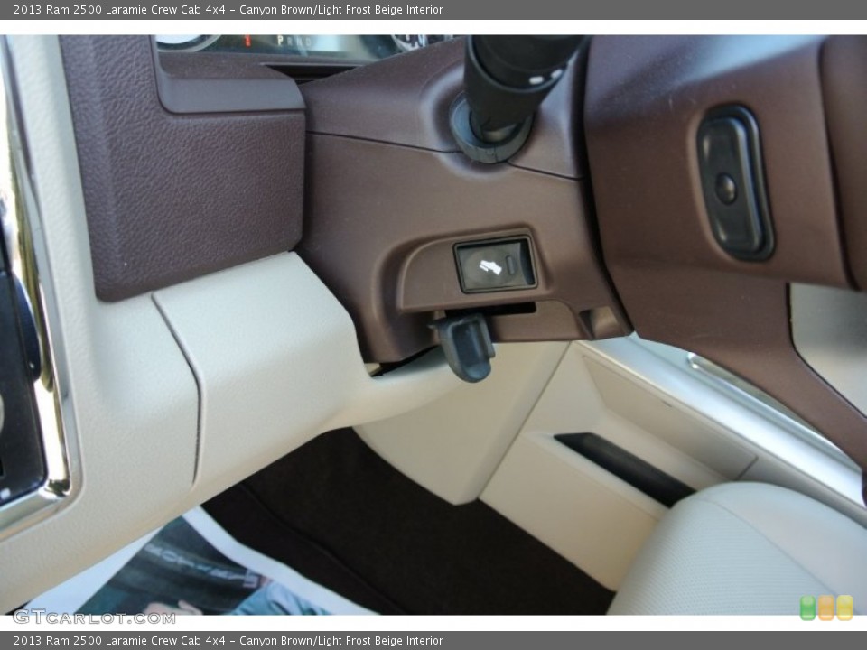 Canyon Brown/Light Frost Beige Interior Controls for the 2013 Ram 2500 Laramie Crew Cab 4x4 #78425506