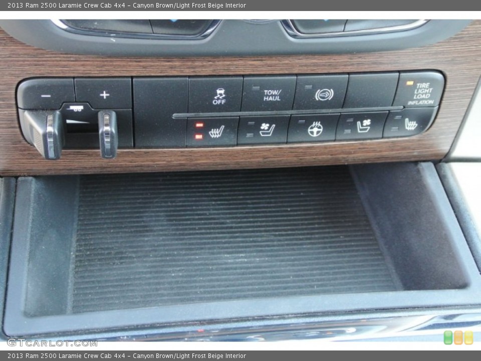 Canyon Brown/Light Frost Beige Interior Controls for the 2013 Ram 2500 Laramie Crew Cab 4x4 #78425590