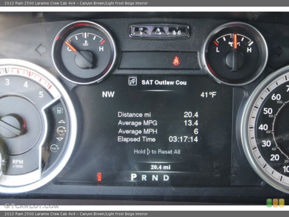 Canyon Brown/Light Frost Beige Interior Gauges for the 2013 Ram 2500 Laramie Crew Cab 4x4 #78425717