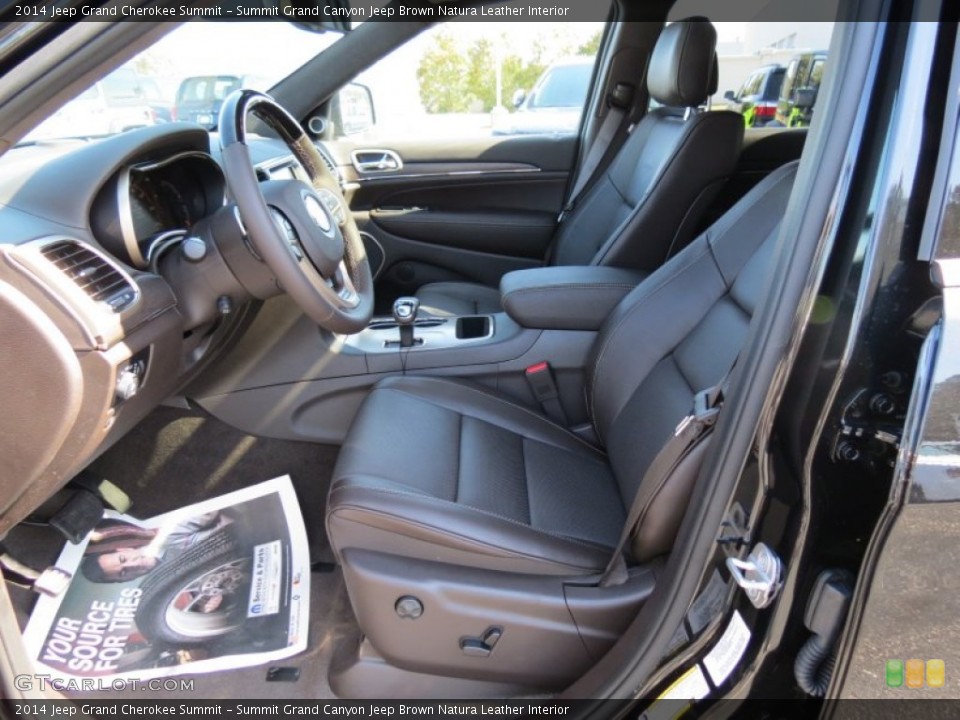 Summit Grand Canyon Jeep Brown Natura Leather Interior Photo for the 2014 Jeep Grand Cherokee Summit #78426260