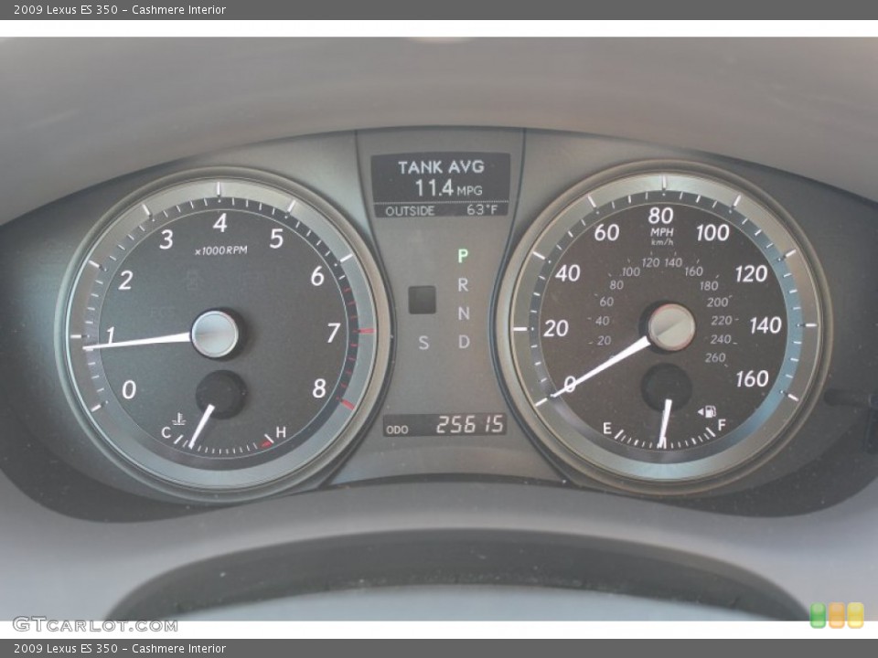 Cashmere Interior Gauges for the 2009 Lexus ES 350 #78426995